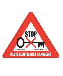 Raamsticker kluissleutel niet aanwezig