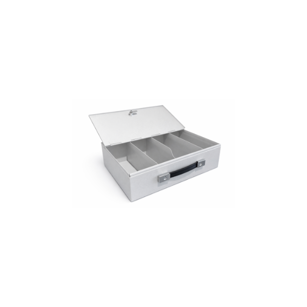 Metalen opbergkist met slot